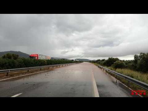 Alcanar: Flash floods hit eastern Spain after torrential rain and storms