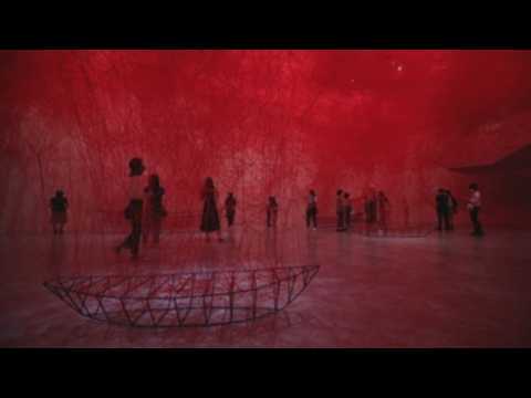 Japanese artist Shiota Chiharu's exhibition 'Uncertain Journey' in Taipei