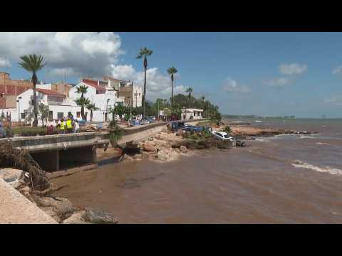 Residents left stunned by flood damage in Alcanar, Catalonia