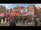 Left-wing groups in Argentine protest over the payment of debt to the Paris Club