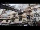 Bangladeshi firefighters fight to extinguish blaze