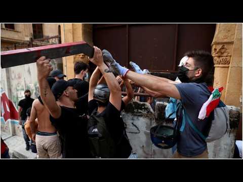 Clashes at Beirut protest on blast anniversary
