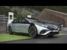 The new Mercedes-Benz EQS 580 4MATIC in Silver Black Charging demo