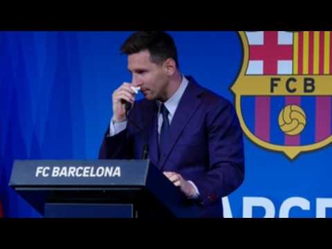 Messi bids farewell to Barcelona FC at emotional press conference