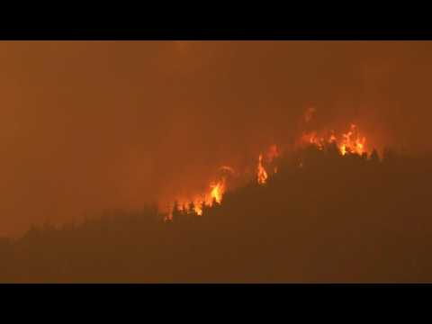 Greece: wildfires blaze on the island of Evia