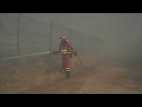 Footage of wildfire in Spanish region of Avila