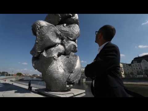 Sculpture 'Big clay No. 4' by Swiss artist Urs Fischer in Moscow
