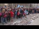Hundreds join 'March of the Stones' to honor Covid-19 victims in Argentina