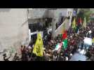 Funeral for four Palestinians killed by Israeli forces during clashes at Jenin Camp