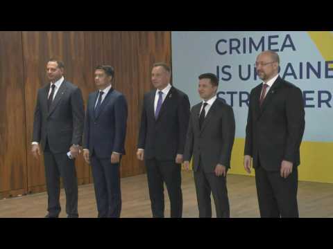 Ukraine's Zelensky greets participants ahead of Crimea "de-occupation" summit
