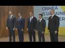 Ukraine's Zelensky greets participants ahead of Crimea "de-occupation" summit - Label : AFPTV - First images - Category : News