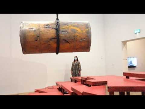 Tate Modern in London hosts an exhibition of the artist Phyllida Barlow