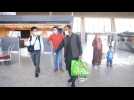 Afghans arriving at Washington Dulles International Airport