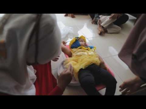 Children's health service program continues amid pandemic in Indonesia