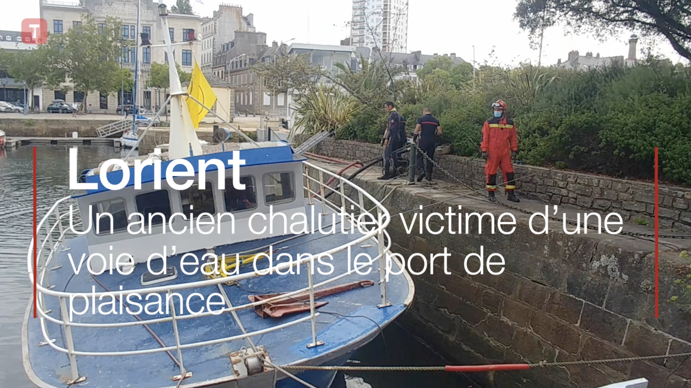 Lorient. Un ancien chalutier victime d’une voie d’eau dans le port de plaisance (Le Télégramme)