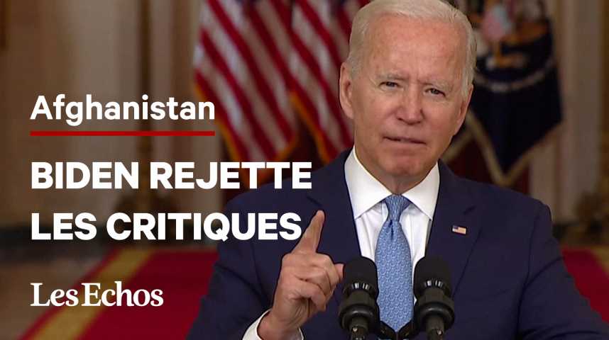 Illustration pour la vidéo Afghanistan : Joe Biden rejette les critiques sur le retrait
