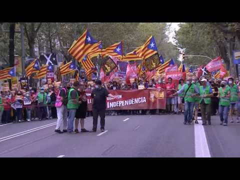 Pro-Catalan independence protest in Barcelona