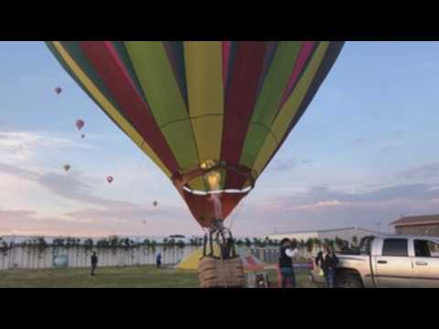 Colorful hot air balloons flood sky of Mexican city of Atlixco