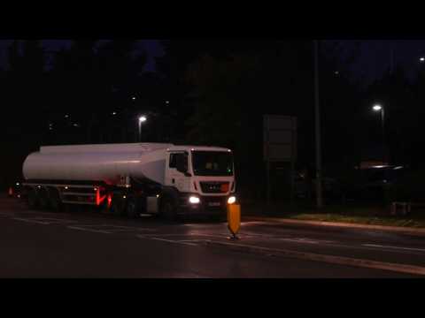 Fuel tankers leave depot as UK army set to deliver petrol amid fuel crisis