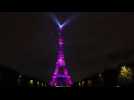 Eiffel Tower illuminated in pink to raise awareness about breast cancer