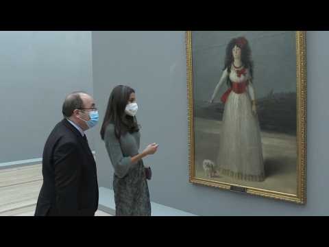 Queen Letizia inaugurates one of the largest Goya exhibitions abroad
