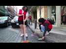Volunteers clean tourist and commercial area of Beirut