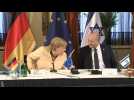 Germany's Merkel and Israel's Bennett address cabinet meeting during farewell tour - Label : AFPTV - First images - Category : News