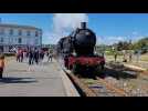 Gard: Nouveau départ en gare d'Alès de la locomotive à vapeur (140 C 27)