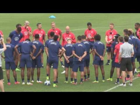 US national soccer team train ahead of Panama clash