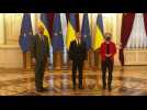 President Zelensky, von der Leyen and Michel meet in Kiev