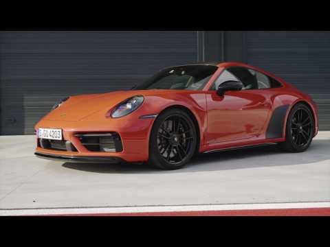 The new Porsche 911 Carrera 4 GTS Coupe Exterior Design in Lava Orange
