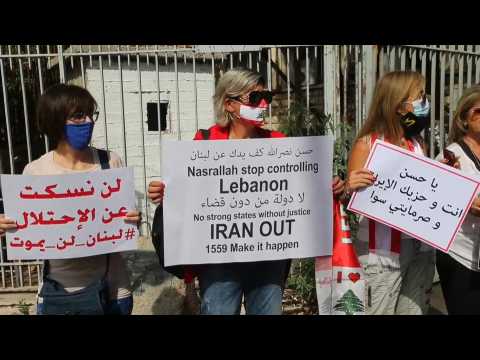 Protest against Hezbollah following suspension of Beirut explosion investigation