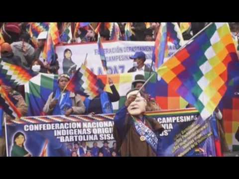 Hundreds march in Bolivia in defense of President Luis Arce's government