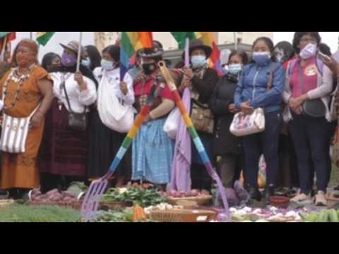 Indigenous women in Peru march to defend their rights