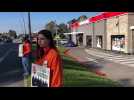 Manifestation de L214 devant un Burger King d'Amiens