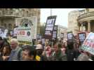 Assange supporters march in London ahead of extradition appeal