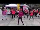 Octobre rose Amiens flash mob; Octobre rose flash mob