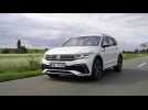 The new Volkswagen Tiguan Allspace R-Line in Oryx White Driving Video