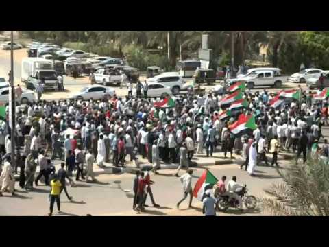 Pro-civilian rule protestors gather in central Khartoum