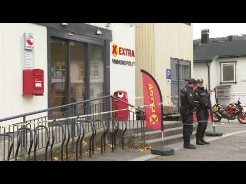 Police remain at scene of Norway bow-and-arrows attack