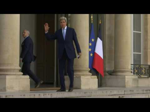 US envoy John Kerry arrives at Elysee Palace in Paris