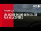 VIDEO. Les lignes électriques surveillées par hélicoptère à Argentan
