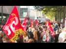 French protesters in Rennes march for better wages and jobs