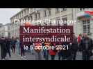 Manifestation intersyndicale à Châlons-en-Champagne le 5 octobre 2021
