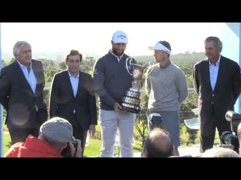 Jon Rahm takes part in presentation of Spanish Golf Open