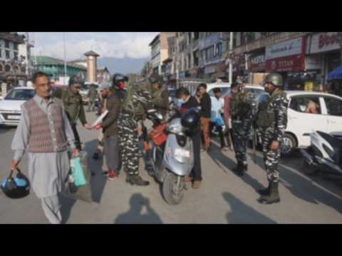 Tightened security on the streets of Indian Kashmir