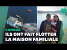 Ce couple fait flotter la maison de ses rêves sur l'eau pour la déplacer