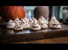 Meringues fantômes d'Halloween
