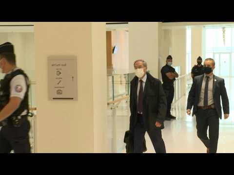 Nicolas Sarkozy's former advisors arrive in court for Elysee opinion polls trial
