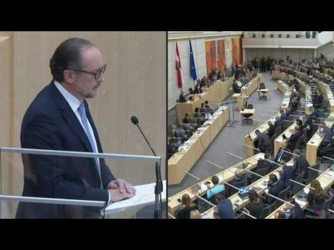 First parliamentary session after new Austrian Chancellor appointed